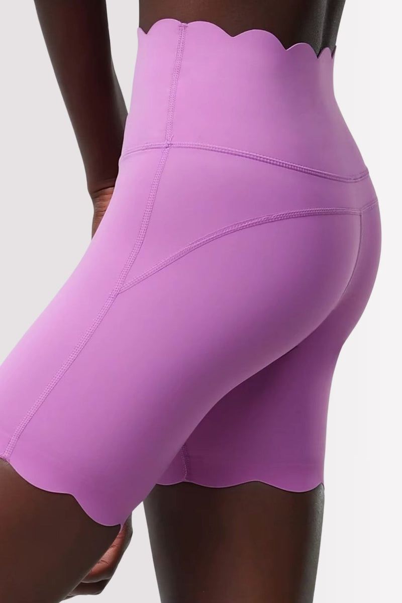 Conjunto Fitness Elegance Ombro Único Com Shorts Rosa Chiclete