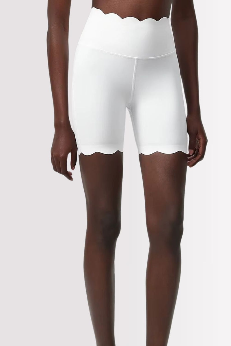 Conjunto Fitness Elegance Ombro Único Com Shorts Branco