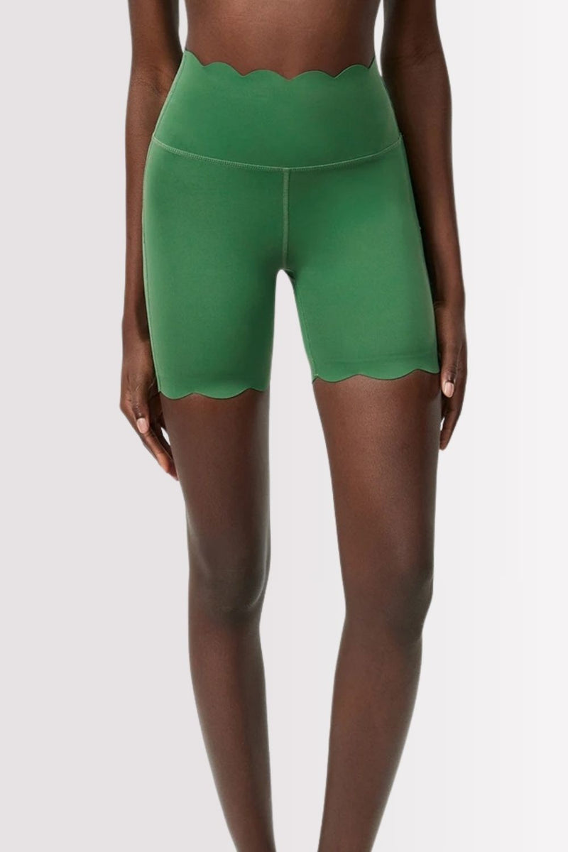 Conjunto Fitness Elegance Ombro Único Com Shorts Verde