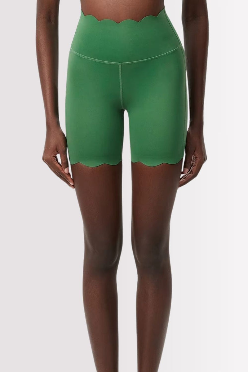 Conjunto Fitness Elegance Ombro Único Com Shorts Verde