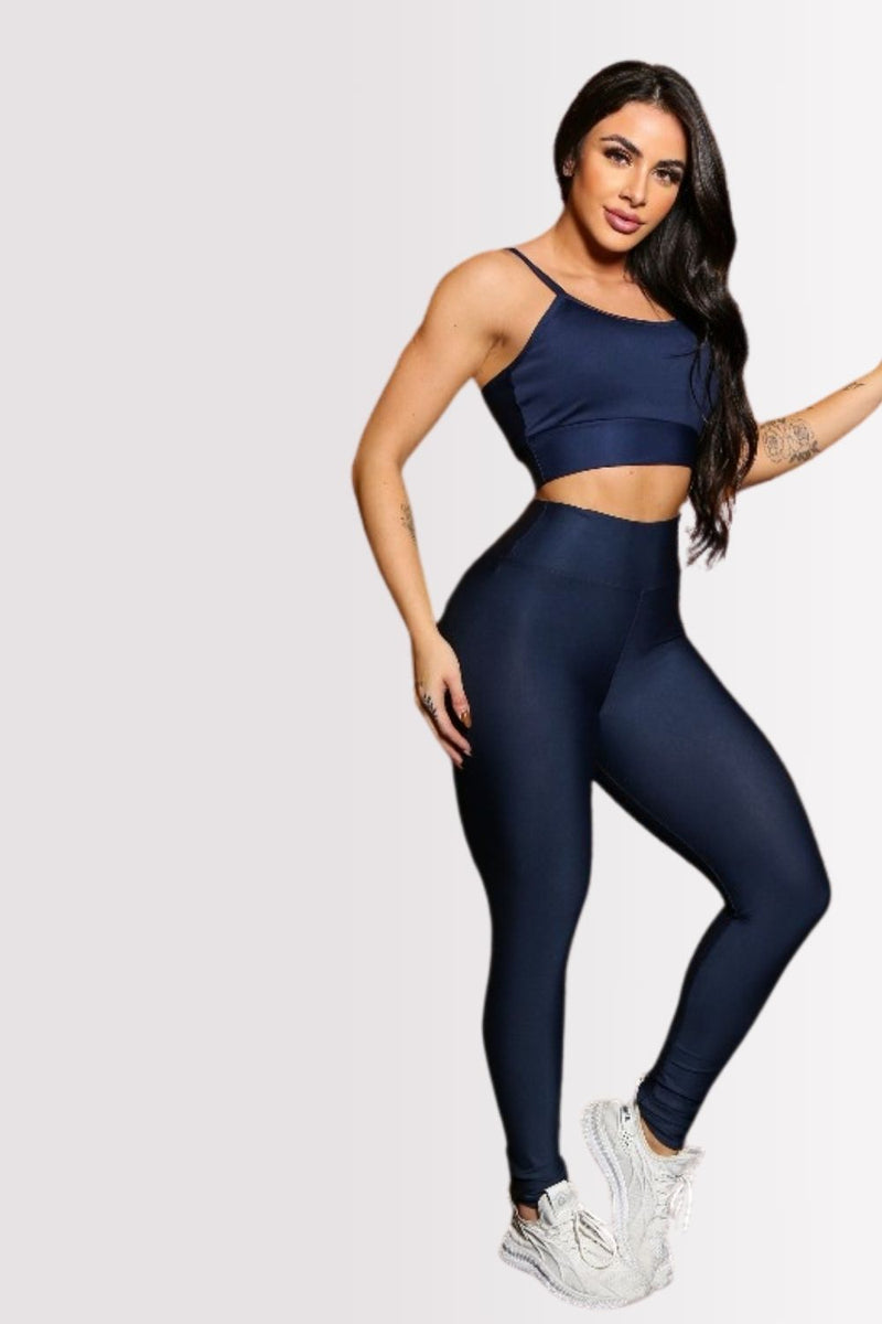 Conjunto Fitness Perfect Form Azul Marinho