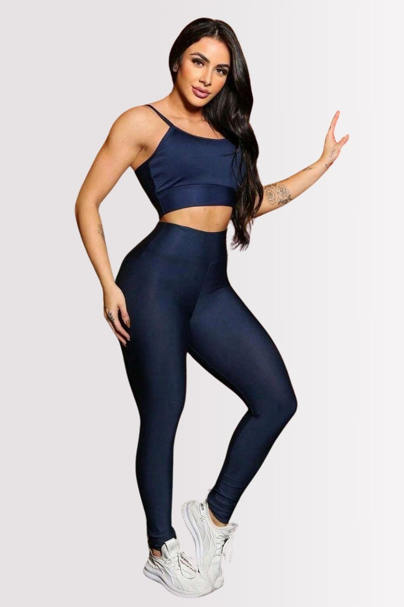 Conjunto Fitness Perfect Form Azul Marinho