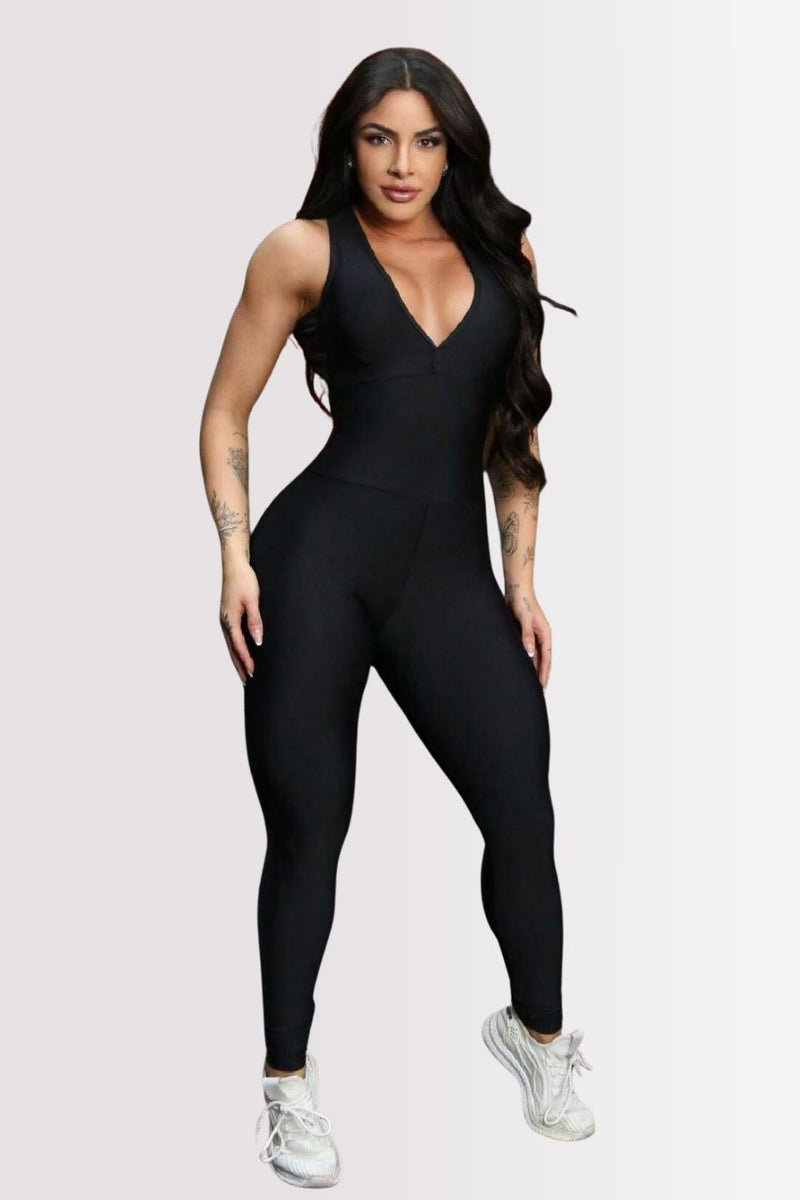 Macacão Fitness Power Back Preto