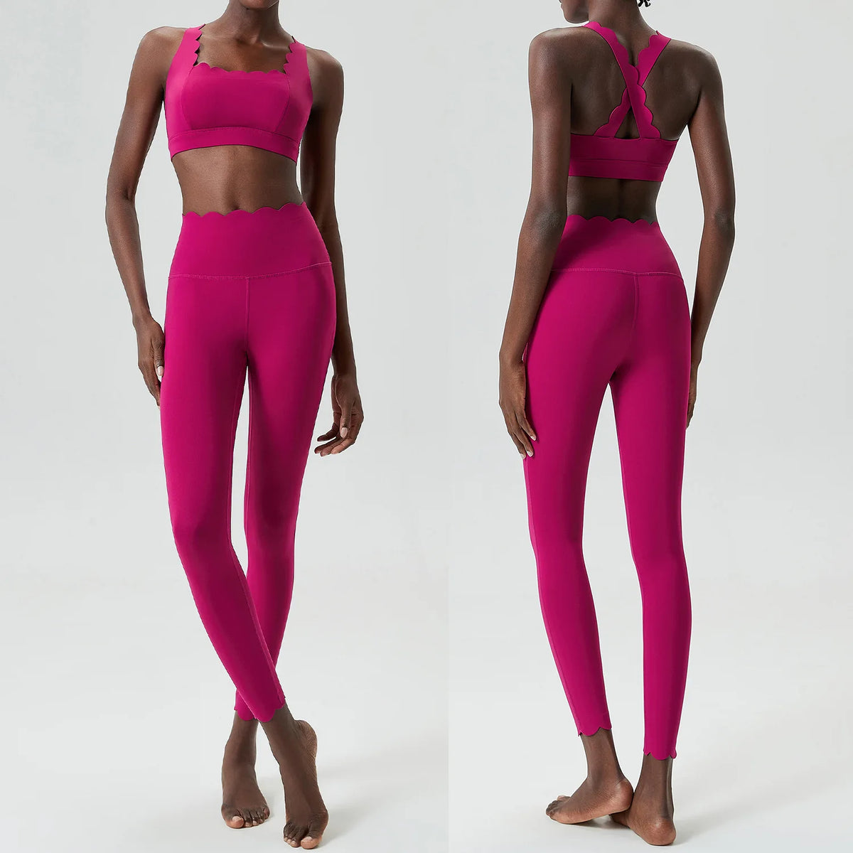 Conjunto Fitness Power Fit 2 Peças – Alta Compressão & Estilo Rosa