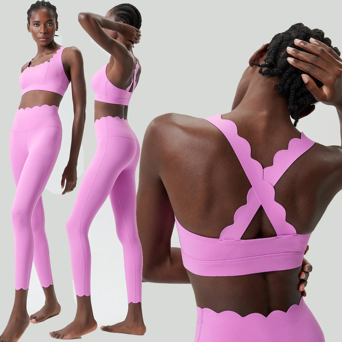 Conjunto Fitness Power Fit 2 Peças – Alta Compressão & Estilo Rosa