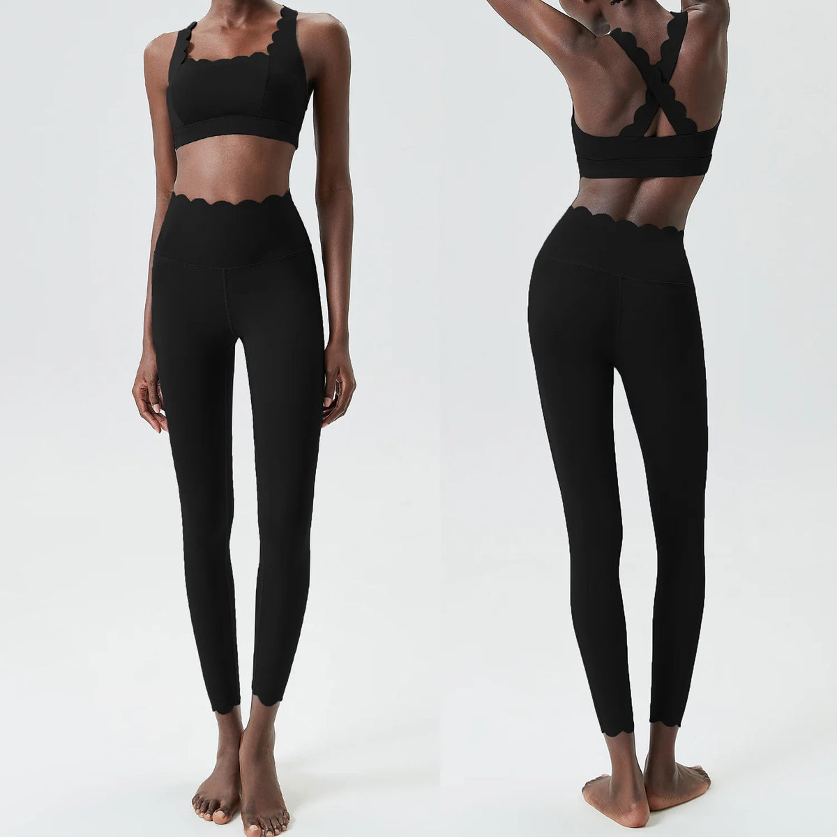 Conjunto Fitness Power Fit 2 Peças – Alta Compressão & Estilo Preto