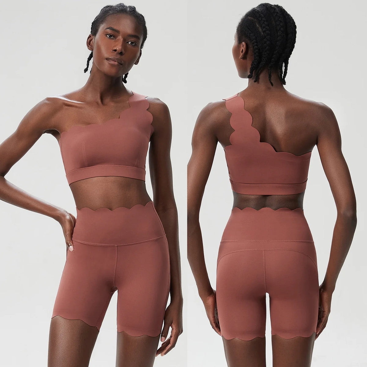Conjunto Fitness 2 Peças – Lookinho Fresh de Alta Performance Terracota
