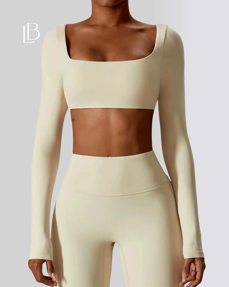 Top Dry Fit Manga Longa Classic – Performance, Leveza & Estilo Atemporal Off White