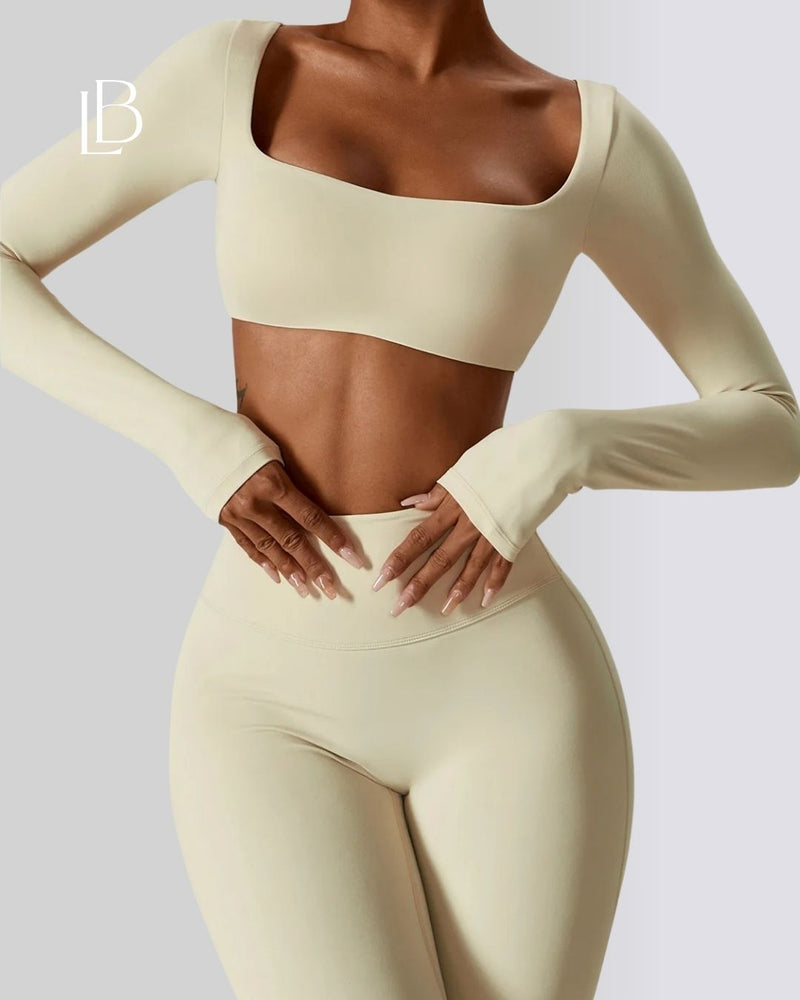 Top Dry Fit Manga Longa Classic – Performance, Leveza & Estilo Atemporal Off White