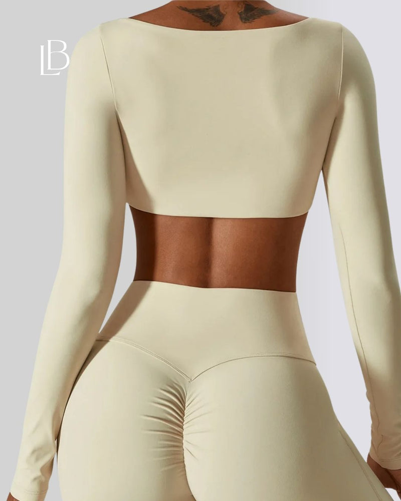 Top Dry Fit Manga Longa Classic – Performance, Leveza & Estilo Atemporal Off White