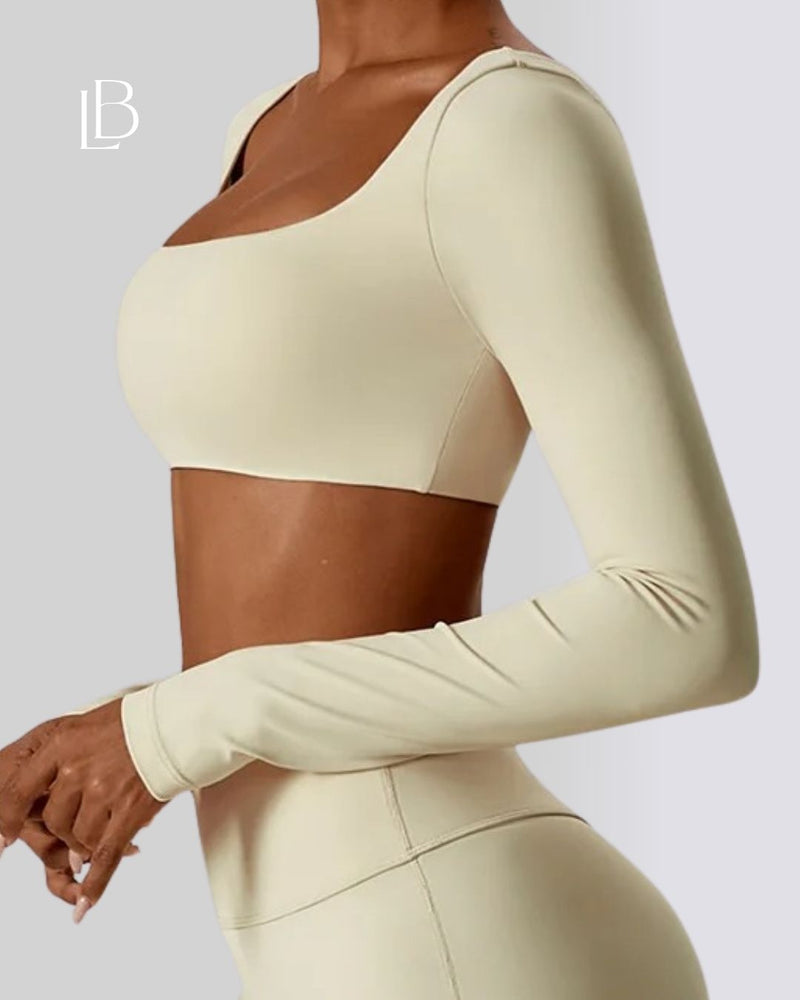Top Dry Fit Manga Longa Classic – Performance, Leveza & Estilo Atemporal Off White
