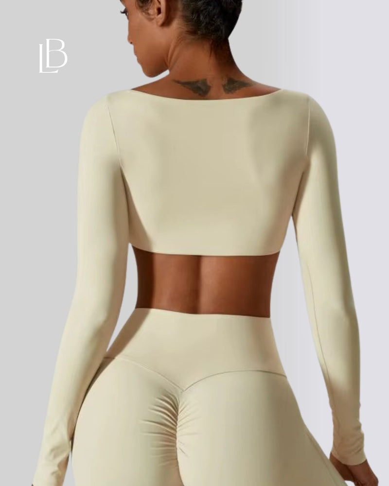 Top Dry Fit Manga Longa Classic – Performance, Leveza & Estilo Atemporal Off White