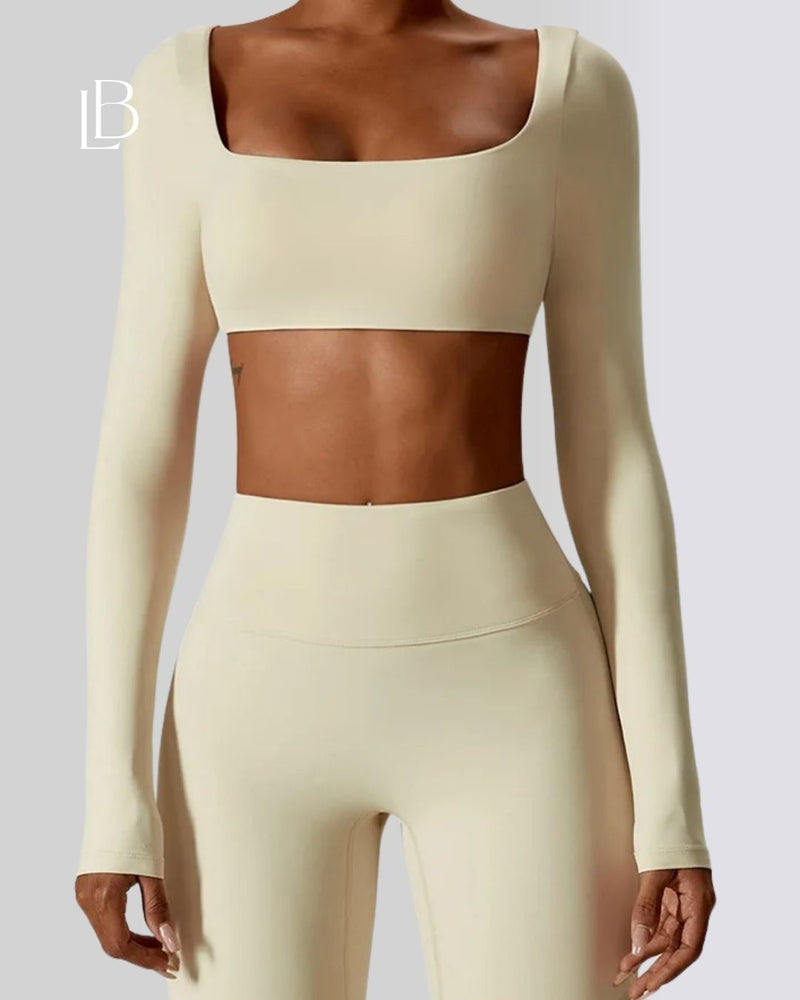 Top Dry Fit Manga Longa Classic – Performance, Leveza & Estilo Atemporal Off White
