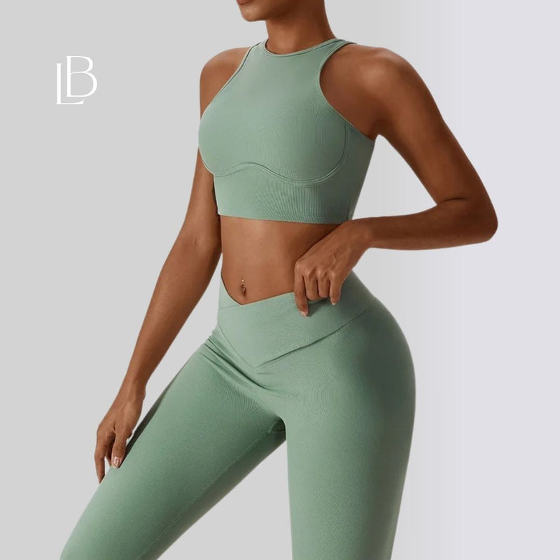 Top Fitness Feminino Sculpt Verde