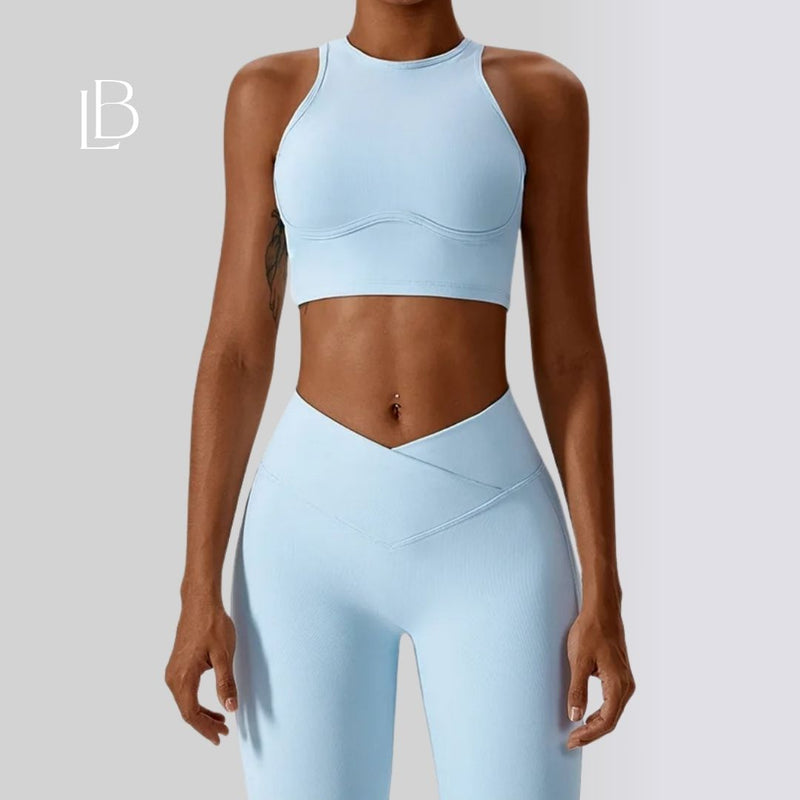 Top Fitness Feminino Sculpt Azul