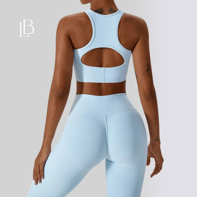 Top Fitness Feminino Sculpt Azul