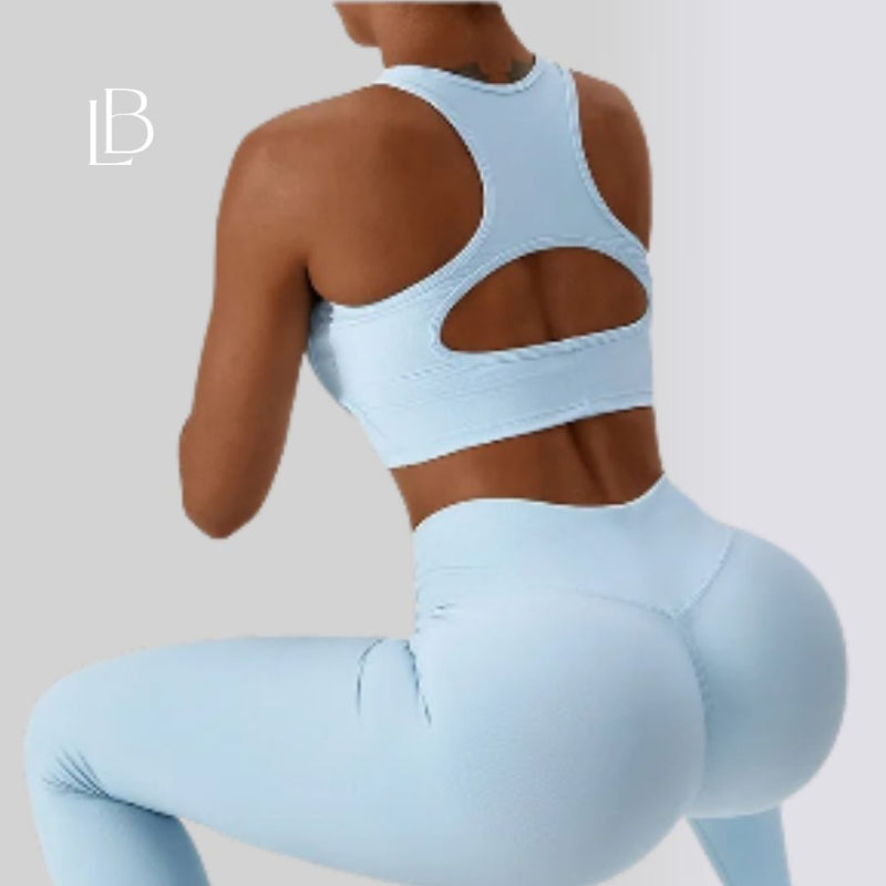 Top Fitness Feminino Sculpt Azul