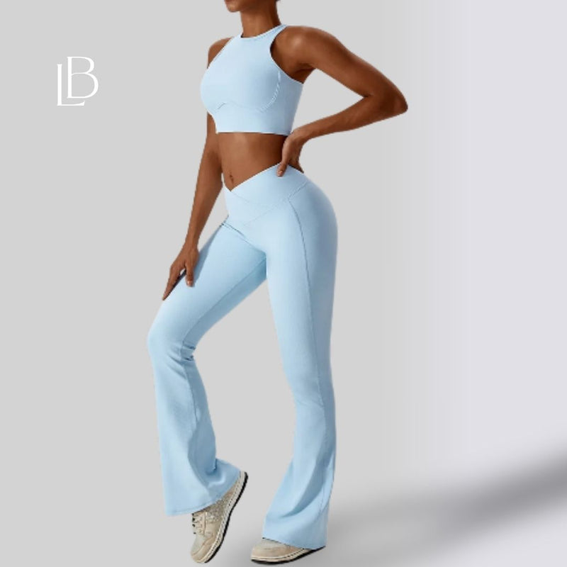 Top Fitness Feminino Sculpt Azul