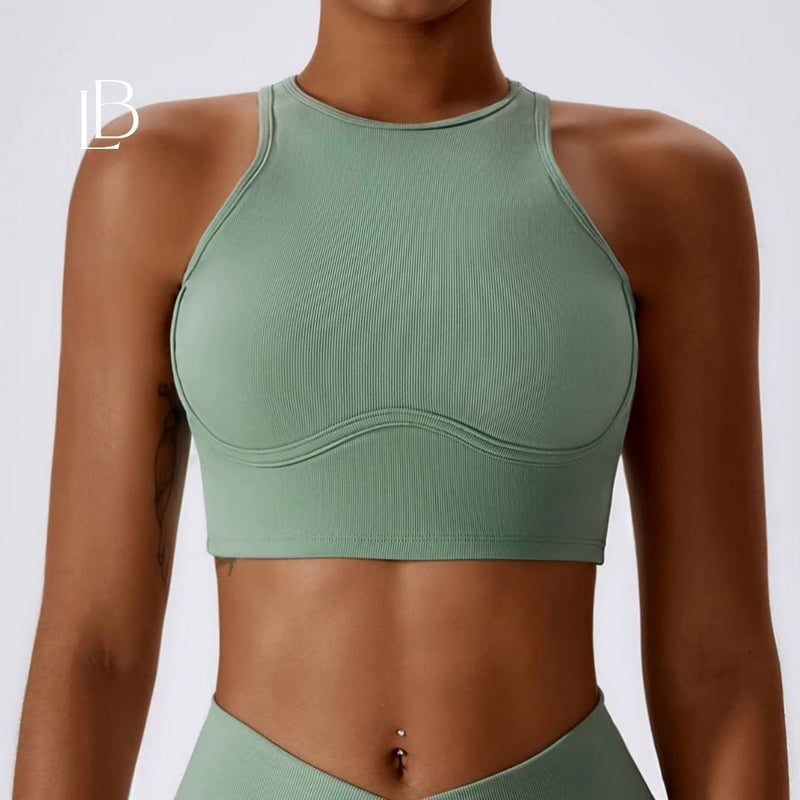 Top Fitness Feminino Sculpt Verde