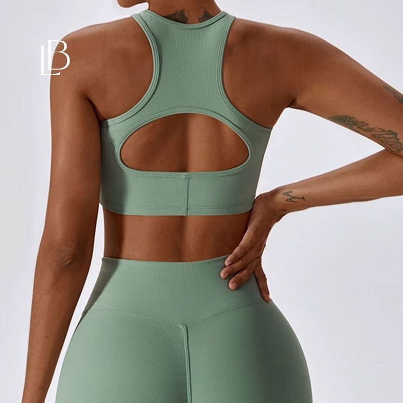 Top Fitness Feminino Sculpt Verde