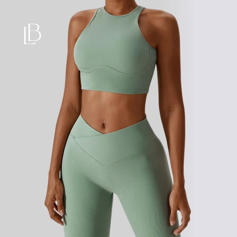 Top Fitness Feminino Sculpt Verde