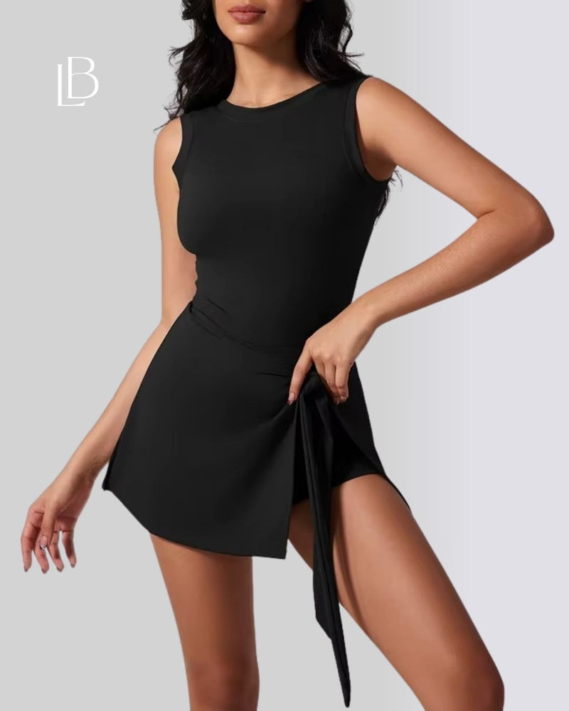 Vestido Fitness Move Com Shorts Interno Preto